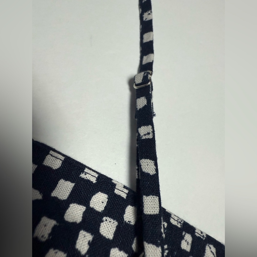 Madewell Navy and White boho cotton Midi Sundress 14 - Picture 13 of 14
